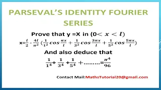 Easy Explaination of Parseval's Identity(Theorem) For Fourier Series Concepts & Examples in Tamil