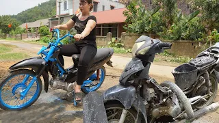 Recycle Old Motorbike Into Super Cars. Repairs Restores A Old Supercar Damaged  Blacksmith Girl