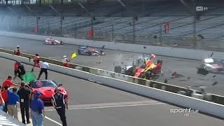 Huge Start Crash 2014 IndyCar Grand Prix of Indianapolis