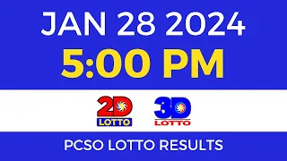 Lotto Result January 28 2024 5pm Swertres Ez2 PCSO