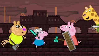 Compilation The Epic Battle of Peppa Pig vs. 3 Hunters in Minecraft  - Complete Speedrunner Story!