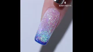 BORN PRETTY Ombre Rainbow Cat Eye Nail Art