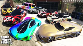 GTA 5 - Stealing HYPER Modified Mercedes Cars with Franklin! | (GTA V Real Life Cars #73)