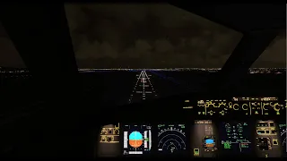 Night Landing at Madrid [LEMD] - MFS 2020 A320NEO FlyByWire