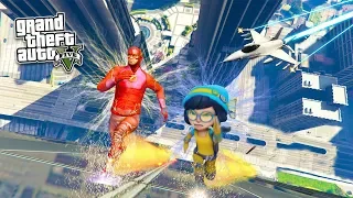 Flash Vs Ying (Boboiboy Galaxy) GTA5 Superhero Battle (Bahasa Malaysia)
