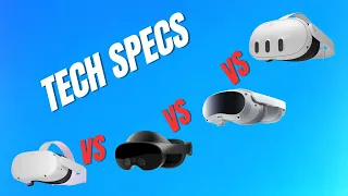 QUEST 2 vs QUEST PRO vs QUEST 3 vs PICO 4 - Tech Specs Comparison