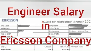 Engineer Salary in India | Ericsson Company Network Engineer Salary | Software Engineer Salary India