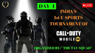 INDIA'S 1ST E-SPORTS TOURNAMENT OF #callofdutymobile ORGANISED BY: @THETAVSQUADTTS