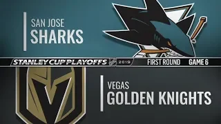Sharks vs Golden Knights   First Round  Game 6   Apr 21,  2019