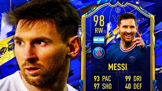 UNREAL! 🔥 98 TOTY MESSI PLAYER REVIEW - FIFA 22 ULTIMATE TEAM