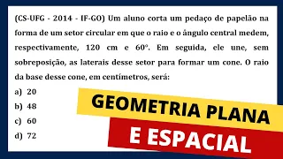 Arcos e Perímetro! Geometria Plana e Geometria Espacial - Questões de Concurso Público