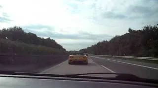 Opel Omega MV6 VS Ferrari 360 Spider Autobahn A61