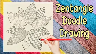 Zentangle Drawing | How to Draw Zentangle Art | New Drawing Idea