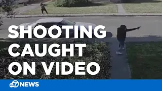 Shocking shootout caught on surveillance video in California