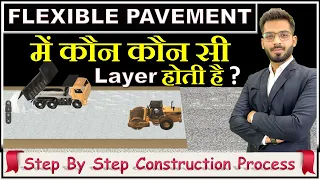 Flexible Pavement Construction Process | Road Construction process || By CivilGuruji