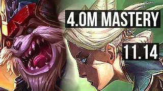 KLED vs CAMILLE (TOP) | 4.0M mastery, 3500+ games, 10/2/12, 6 solo kills | KR Master | v11.14