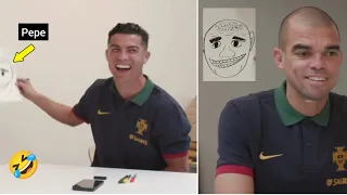Cristiano Ronaldo embarrassed Pepe by his Drawing!!🤣🤯😳