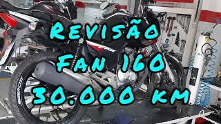 Revisão fan 160 na concessionária honda 30.000 km