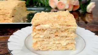 Торт Наполеон / Og'izda Eriydigan Va Barakali NAPOLEON TORT Tayyorlash / NAPOLEON Cake Recipe