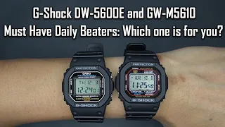 The G-Shock GW-M5610 and DW-5600 Unboxing and Comparison