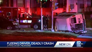 Police: One dead, others hurt after fleeing driver slams into van