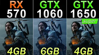 RX 570 (4GB) Vs. GTX 1060 (6GB) Vs. GTX 1650 Super | New Games Benchmarks