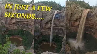 WATERFALL FLASH FLOOD CAUGHT ON CAMERA!