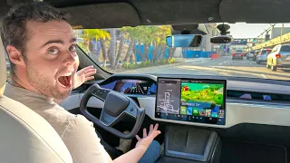 Tesla Self Driving vs Los Angeles!