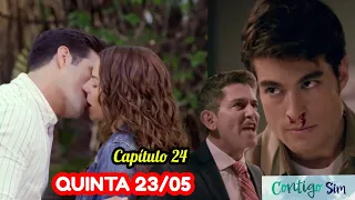 CONTIGO SIM capítulo de hoje QUINTA-feira (23/05/2024) novelas do SBT