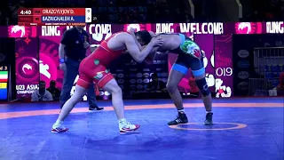 Round 3 FS - 86 kg: D. ORAZGYLYJOV (TKM) v. A. BAZRIGHALEH (IRI)