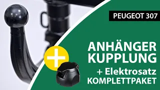 Anhängerkupplung abnehmbar PEUGEOT 307  | Westfalia Komplettsatz + Montage von Rameder