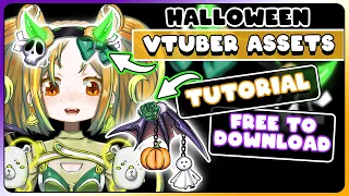 Making free halloween vtuber assets for Vtube Studio | Emylime Neonight