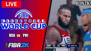 Gilas Pilipinas vs U.S.A | FIBA WORLD CUP 2023 | Feb. 24, 2023 | FIBA2K SIMULATION GAME #fiba2k
