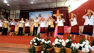 Action dance by all the catechists of Ziro Parish at Retreat 2023