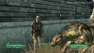 Fallout 3: How to get a tamed Yao Guai and Scavenger trader to permanently settle in Big Town