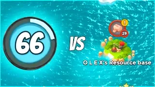 LEVEL 66 VS LEVEL 29?!? Boom Beach Resource Base Map Clearing!