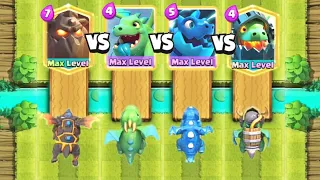 Battle of the dragons at Clash Royale | who is stronger | Clash Royale Championship