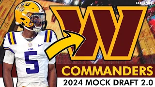 Washington Commanders Mock Draft WITH TRADES: Full 7-Round 2024 NFL Mock Draft Ft. Jayden Daniels