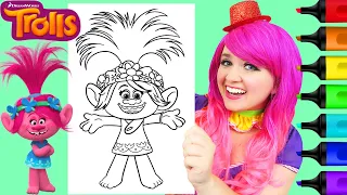 How To Color Poppy Trolls World Tour | Markers