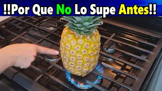 Este es el secreto  por el que todos están colocando una piña en la estufa