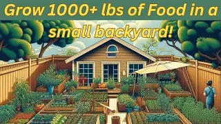 How we grew 1000+ lbs of food in our small backyard. Our Gardening Journey Part 1.