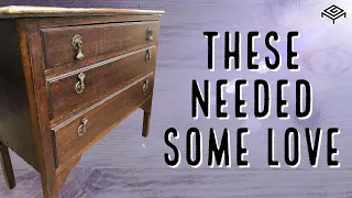 No one wanted these! Restoration of beat up & broken antique chest of drawers | Furniture Makeover