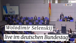 Selenskij: Seine Rede im deutschen Bundestag in voller Länge