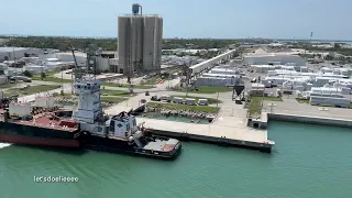 Early Morning Sail into the Port Canaveral Cruise Port Harbour on the MSC Meraviglia