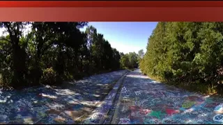 Graffiti Highway - Centralia, Pennsylvania 360 degree flyover