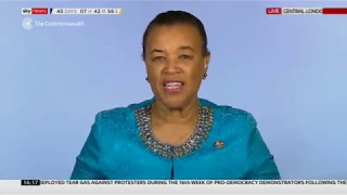 Commonwealth Secretary-General Patricia Scotland on Sky News 21 09 2019