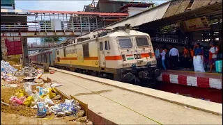 22159 || Mumbai CSMT - MGR Chennai Central || Arrival at Dadar || WAP 7 || #indianrailways #viral