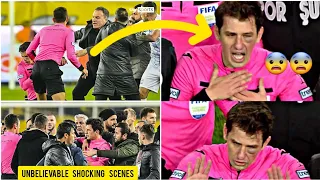 😨😨 Unbelievable Shocking scenes as referee punched and kicked after Turkish Super Lig match