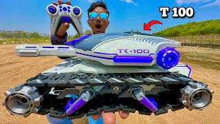 RC Powerfull T100 Tiger Tank Vs Thar Car Unboxing & testing – Chatpat toy tv