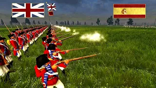 Spanish Guerillas vs British Line Infantry - Empire Total War